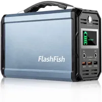 USA Stock Flashfische 300W Solargenerator Batterie 60000mAh Tragbare Kraftwerk Camping Trinkbarer Batterie Aufgeladen, 110V USB-Anschlüsse für CPAP A45