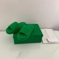 RESORT SPONGE slippers fabric sandals green luxury slides with box high quality size 35-44275u