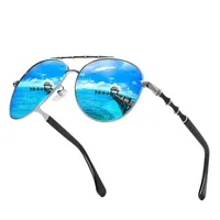 Zonnebril Heren Mode HD Gepolariseerde UV400 Big Frame Bril Rijden Vissen Zon Bamboe Stripe Gafas de Sol Para Hombre