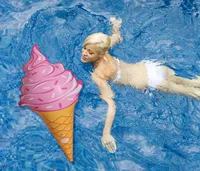 Uppblåsbara flottörer rör Swim Ring Water Pool Float Toys Birthday Ice Cream Barn Toy Party Decorations Floaters Colchoneta Piscina