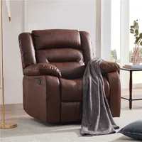 Living Room Furniture Orisfur. PU Leather Heated Massage Recliner Sofa Ergonomic Lounge with 8 Vibration Points