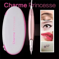 Dermografo Pink Charme Princess Tattoo Machine Semi Stały Makeup Microblading Digital Pen na eyeliner do brew 211223