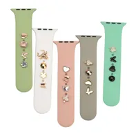Декоративные чары для яблочных часовых браслетных браслетов металлическая нога украсить ногти для украшения для iwatch