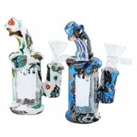 Glass Bong With 14 Female Joint mini wholesale protable Hookahs Percolator Oil Rig Water Pipes Pyrex dab Rigs with bowl or quartz nail