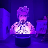 야간 조명 3D 램프 주스 wrld 가정 장식에 대 한 LED 빛 다채로운 야간 야간 선물 팬 드롭