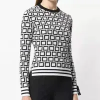 여성 스웨터 디자이너 럭셔리 풀오버 클래식 패션 따뜻한 옷 새로운 편지 자수 캐주얼 라운드 넥 소프트 스웨터 windproofee