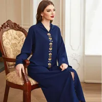 Etnik Giyim Djellaba Femme Müslüman Moda Fas Kaftan Kaftan Abaya Dubai Abayas Kadınlar Için Türk Elbiseler Robe Longue Musulman de Mo