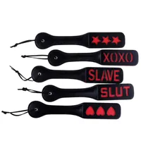 Set Love Slut SM FLOG Spank Paddle Beat Submissive BDSM Pink Kinky Fetish Whip Sluts Paddles Adult Sex Toys X0727