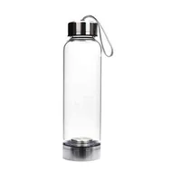 天然クォーツ宝石ガラスの水のボトルダイレクトドリンクグラスカップクリスタルストーンオベリスクヒーリングワンドガラスボトルドロップシップG220303