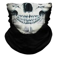 Skull Print Magic Scarf för män Roliga Wrap Masks Bandana Andas Face-Mask Vindskyddad Scarves Neck Decoration