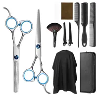 Forbici per capelli Taglio professionale Taglio di assottigliamento Cape Barber Hairdressing Set Pettine Accessori per il salone