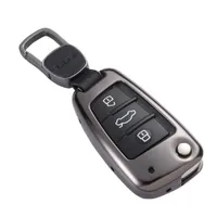 Audi Paslanmaz Çelik Araba Anahtarı Kapak Anahtarlık Akıllı Çanta