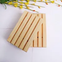 Titular de sabão de madeira artesanal bandeja de pinho banheiro pratos zza3333