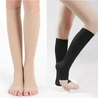 Spor Çorap Erkekler Kadınlar Sıkıştırma Toeless Diz Yüksek Destek Çorapları Açık Burun XXL 2 adet Hamile Runner için Yorgunluğu Azaltın