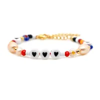 Pulseira de arco-íris pulseiras de pérola real macrame patchwork coração chique joyeria para mulheres pulseras design artesanal Presente frisado, vertentes