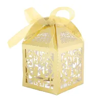 Gift Wrap 50 Pcs Deluxe Party Wedding Favor Super Cut Pearl Paper Ribbon Candy Boxes Box Classical Bird Style