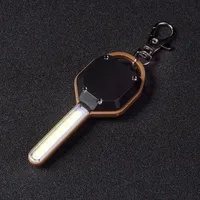 Mini COB LED Chaveiro Bolso De Bolso De Emergência Camping Lanterna Portátil Torch Light com Interruptor De Borracha Keychain Flashlights Tochas
