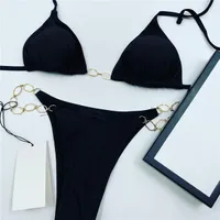 Yeni Women19ss Tam Desen Tasarımcı Mayo Üç Nokta Mayo Kadın Yaz İki Parçalı Banyo Bikini 4 Stil Takımları