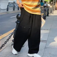 Calças masculinas de cargas de perna larga Moda 2021 Outdoor Hip Hop Streetwear Sólida Solta Selta Selvagem Pantalons Casuais Derramar Hommes