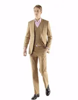 Latest Coat Pant Designs Brown Tan Men Suit Tuxedo Groom Jacket Slim Fit 3 Piece Style Suits Custom Prom Blazer Masculino Men's & Blazers
