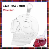 Crystal Head Wodka Fles Skull Head Flessen Bar Creatieve Gothic Wine Decanter 125ml 350ml 550ml 1000ml 4 Maten Drop FASTA23
