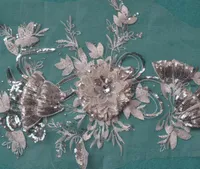 Sequin Flower Fabric Guinea Brocade African Garment Fabric DIY GETZNER 3PIECES