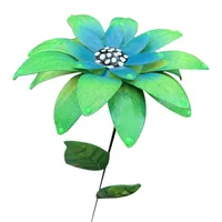 13,8-Zoll-Blumen-Gartenpfähle Dekor, Farbdekoration Schmiedeeiserne Kolben Taglilie-Blumenstapel, Outdoor-Rasen Yard Pati-Ornamente Q0811