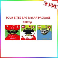 Bolsas de empacotamento Sour Tropical Blend 600mg Gummy morde os edibles Mylar Bag Cheiro Prova Baggies Entrega rápida A53