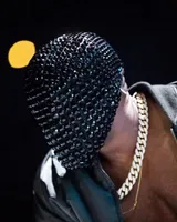 2021 Gangsters Party Brill Kanye HeadGear Hap Hip Hop Rap DJ Performance Show Máscara de Parada
