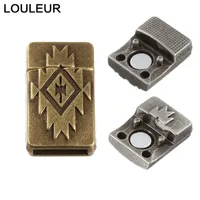 5PCS Ancient Bronze Strong Magnetic Clasps Flat Leather Armband Clasp Kontaktorer för DIY smycken Göra grossist