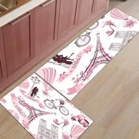 Tapijten roze ijzeren rit bloemen fiets keuken tapijt vloermatten voor woonkamers slaapkamer deur ingang decor tapijt