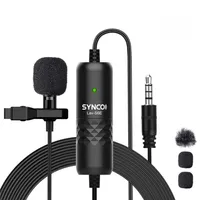 Synco LAB-S6E Profesjonalny Lavalier Mikrofon Clip-On Omniderectional Condenser Lavaliers Mikrofony Automatyczne parowanie 6m Długie Cablea21A42