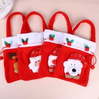 سريع عيد أبل حقيبة عيد ميلاد سعيد الحلوى هدية أكياس الديكور المنزل الأحمر مطبوعة حقيبة يد