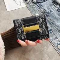 Billig fabriksförsäljning ins2022 ny mode lång stor kapacitet främmande stil handväska kort kortväska noll plånbok