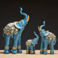 Resina creativa animal modelo estatua decoración del hogar accesorios india estilo elefante figurilla oficina decorativo regalo de boda