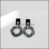 Charm Earrings Jewelry Acrylic Big For Women Temperament Delicate Geometric Arrival Fashion Trend Aessories Unique Simple Gift 2021 A022 Dro