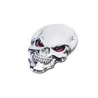 3D Crâne Zinc Alliage Autocollant de voitures Horrible Skulls en métal Emblème Badge pour auto moto Logo Racing camion coiffe décoration autocollants