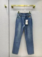 Milan Pist Jeans 2022 Bahar Yaz Moda Tasarımcısı Düz ​​Kot Marka Aynı Stil Lüks Kadın Kot 0118-19