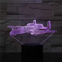 タッチスイッチ3D夜ライトLED戦闘機飛行機テーブルランプベッドサイドナイトライトルーム装飾キッズチャイルド玩具誕生日プレゼントドロップシッピング