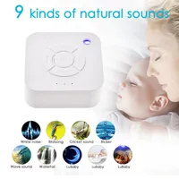Branco Máquina de ruído USB recarregável desligamento temporizado sono som para dormir relaxamento bebê adulto escritório
