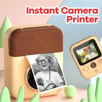 Crianças instantâneas câmera PO impressão para crianças 1080p HD impressão digital com papel térmico brinquedo criança presentes de aniversário impressoras
