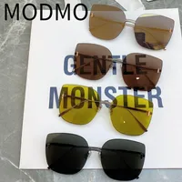Occhiali da sole gentili Monster Donne 2021 per uomo Designer di lusso Vintage GM Trending Trend MoDMO Alloy Rimless Square UV400 Occhiali da sole
