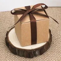 Gift Wrap White Coffee Wooden Color Wedding Party Candy Boxes Favor Decor Supplies Solid Box Decoration
