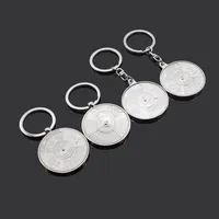 Keychains Car Keychain Perpetual Calendar Creative Key Holder Keyring Metal Ring Chain Auto Accessories