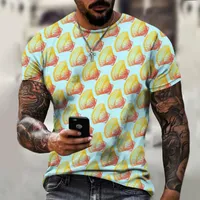 T-shirts Hommes 3D Imprimer Vêtements Coquille Texture Spirale Gradient Équipe Coulée Unisexe Enfant manches courtes Casual Confortable équipé