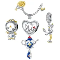 Magische Teekanne Charm Silber 925 Original Kerzenständer Perlen Uhr Skizze Perlen Armbänder Für Frauen DIY Schmuckherstellung Zubehör
