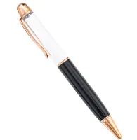 14 couleurs bricolage bricolage grosse tube vide stylo stylo métal stylo garniture auto-remplissage flottant fleur glitter fleur cristal stylo écriture