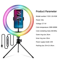 Flash Heads Video Live RGB Selfie Ring Light LED 4.0 Intelligent Wireless RGBW Fill Remote Control With Pography Lighting Tripod