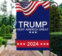 Bannière électorale Drapeaux 2024 Trump Garden Campagne pour Drapeau Président US Bannières Gardez l'Amérique Great 45 * 30cm SN5629