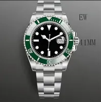EWF 41mm 904L Steel Strap A3235 Automatic Green Ceramics Bezel Black Dial R126610 Mens Watch Sport Watches